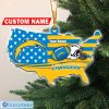 NFL Los Angeles Chargers Custom Name Flag Map US Custom Shaped Ornament
