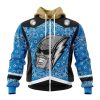 NFL Los Angeles Chargers Custom Name Number Classic Style Zip Up Hoodie