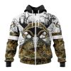 NFL Los Angeles Chargers Custom Name Number Deer Skull And Forest Zip Up Hoodie