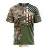 NFL Los Angeles Chargers Custom Name Number Green Camo US Military T-Shirt