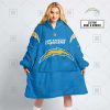 NFL Los Angeles Chargers Custom Name Number Powder Blue Home Jersey Fleece Oodie