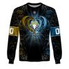 NFL Los Angeles Chargers Custom Name Number Rose Dragon Sweatshirt