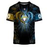 NFL Los Angeles Chargers Custom Name Number Rose Dragon T-Shirt