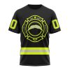 NFL Los Angeles Chargers Custom Name Number Special FireFighter Uniform T-Shirt