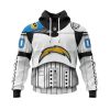 NFL Los Angeles Chargers Custom Name Number Star Wars Pullover Hoodie