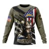 NFL Los Angeles Chargers Custom Name Number Veterans Kneeling Soldier Sweatshirt