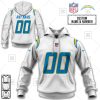 NFL Los Angeles Chargers Custom Name Number White Road Jersey Pullover Hoodie