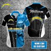 NFL Los Angeles Chargers Custom Name Special Half Tone Mascot Hawaiian Shirt
