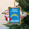 NFL Los Angeles Chargers Santa And Reindeer Custom Shaped Ornament