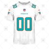NFL Miami Dolphins Custom Name Number White Road Jersey T-Shirt