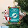 NFL Miami Dolphins Santa And Reindeer Custom Shaped Ornament