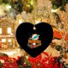 NFL Miami Dolphins Santa Snoopy Heart Shaped Ornament