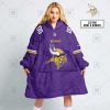 NFL Minnesota Vikings Custom Name Number Purple Home Jersey Fleece Oodie