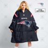 NFL New England Patriots Custom Name Number Navy Home Jersey Fleece Oodie