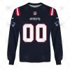 NFL New England Patriots Custom Name Number Navy Home Jersey Sweatshirt