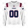 NFL New England Patriots Custom Name Number White Road Jersey Sweatshirt