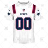NFL New England Patriots Custom Name Number White Road Jersey T-Shirt