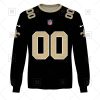 NFL New Orleans Saints Custom Name Number Black Home Jersey Sweatshirt