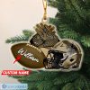 NFL New Orleans Saints Custom Name Rugby Ball Helmet Custom Shaped Ornament