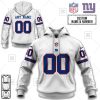 NFL New York Giants Custom Name Number White Road Jersey Pullover Hoodie