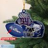 NFL New York Giants Custom Name Rugby Ball Helmet Custom Shaped Ornament