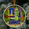 NFL New York Giants Funny Grinch Round Ornament