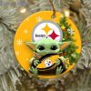 NFL Pittsburgh Steelers Baby Yoda Round Ornament