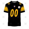 NFL Pittsburgh Steelers Custom Name Number Black Alternate Jersey T-Shirt