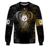 NFL Pittsburgh Steelers Custom Name Number Rose Dragon Sweatshirt