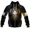 NFL Pittsburgh Steelers Custom Name Number Rose Dragon Zip Up Hoodie