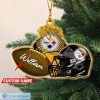 NFL Pittsburgh Steelers Custom Name Rugby Ball Helmet Custom Shaped Ornament
