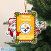 NFL Pittsburgh Steelers Santa And Reindeer Custom Shaped Ornament