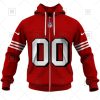 NFL San Francisco 49ers Custom Name Number Scarlet Alternate Jersey Zip Up Hoodie