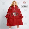 NFL San Francisco 49ers Custom Name Number Scarlet Home Jersey Fleece Oodie