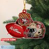 NFL San Francisco 49ers Custom Name Rugby Ball Helmet Custom Shaped Ornament