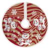 NFL San Francisco 49ers Snowman Sherpa Christmas Tree Skirt