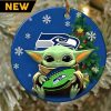 NFL Seattle Seahawks Baby Yoda Round Ornament