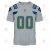 NFL Seattle Seahawks Custom Name Number Gray Alternate Jersey T-Shirt