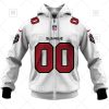 NFL Tampa Bay Buccaneers Custom Name Number White Road Jersey Zip Up Hoodie