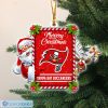 NFL Tampa Bay Buccaneers Santa And Reindeer Custom Shaped Ornament