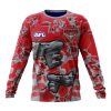AFL Essendon Bombers Custom Name Number Camo Morden Art Style Sweatshirt