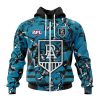 AFL Port Adelaide Custom Name Number Camo Morden Art Style Zip Up Hoodie