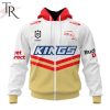 NRL Dolphins Custom Name Number 2024 Away Jersey Zip Up Hoodie