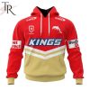 NRL Dolphins Custom Name Number 2024 Home Jersey Pullover Hoodie