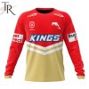 NRL Dolphins Custom Name Number 2024 Home Jersey Sweatshirt