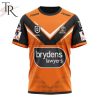 NRL Wests Tigers Custom Name Number 2024 Away Jersey T-Shirt