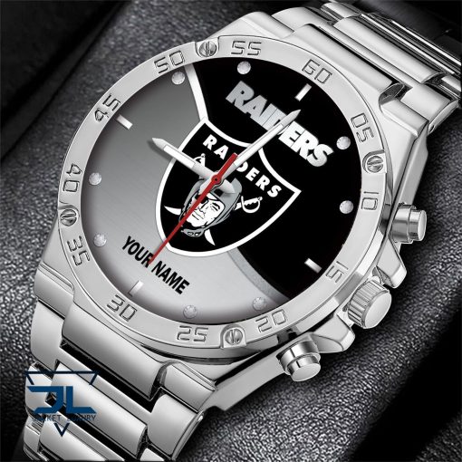 NFL Las Vegas Raiders Custom Name Gifts For Fans SteelStorm Watch