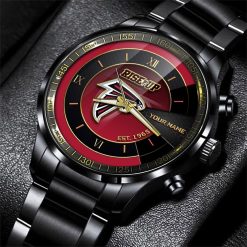 NFL Atlanta Falcons Custom Name Fan Gifts Steel Watch