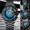 NFL Detroit Lions Custom Name Fan Gifts Steel Watch