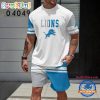 NFL Detroit Lions Logo Team Design T-Shirt And Shorts